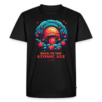Back to the Atomic Age - Men's Premium Organic T-Shirt - black - Front - Nico (187cm)