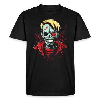 Bienvenue dans les années 80 avec les zombies - T-shirt Premium bio Homme - noir - Devant - Nico (187cm)