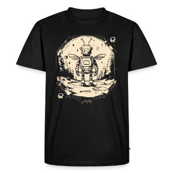 Bees in the Year 2525: A Bee Robot - Men's Premium Organic T-Shirt - black - Front - Nico (187cm)