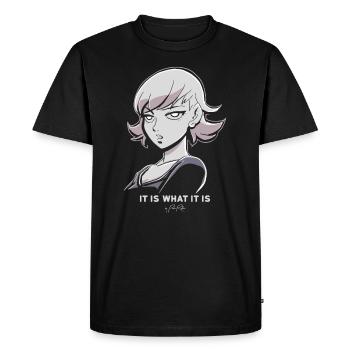 C'est ce que c'est : anime manga dessin animé femme - T-shirt Premium bio Homme - noir - Devant - Nico (187cm)