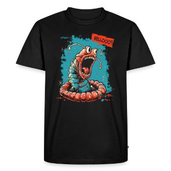 Hello, indignant, legitimate worm - Men's Premium Organic T-Shirt - black - Front - Nico (187cm)