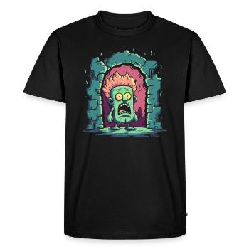 Little Dungeon Man - Men's Premium Organic T-Shirt - black - Front - Nico (187cm)