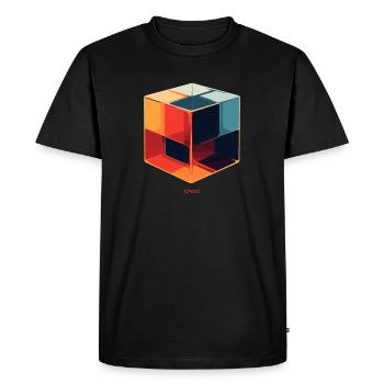 Un cube de verre - T-shirt Premium bio Homme - noir - Devant - Nico (187cm)
