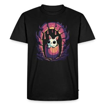 The cute dungeon bunny in a barrel - Men's Premium Organic T-Shirt - black - Front - Nico (187cm)