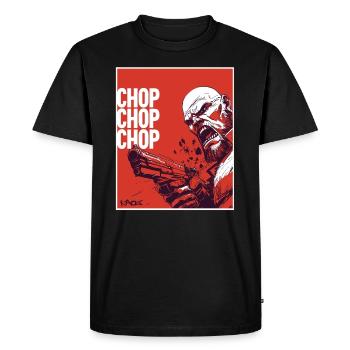 Parody Action Anime Anti-Hero Poster - Men's Premium Organic T-Shirt - black - Front - Nico (187cm)