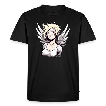 Alternate Anime Angel Girl - Men's Premium Organic T-Shirt - black - Front - Nico (187cm)