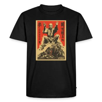 Parodie d’affiche de film d’action japonais : Shaolin Zen - T-shirt Premium bio Homme - noir - Devant - Nico (187cm)