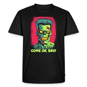 Allez, mon frère, le frère punk zombie - T-shirt Premium bio Homme - noir - Devant - Nico (187cm)