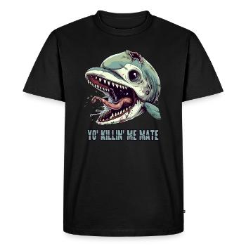 Plainte du dauphin zombie - T-shirt Premium bio Homme - noir - Devant - Nico (187cm)