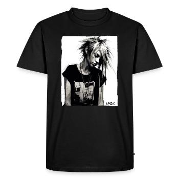 Fille Punk - T-shirt Premium bio Homme - noir - Devant - Nico (187cm)