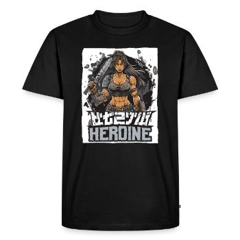 Héroïne féminine musclée et épéiste - T-shirt Premium bio Homme - noir - Devant - Nico (187cm)