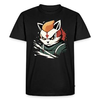 Super Superhuman Hero Hamster - Men's Premium Organic T-Shirt - black - Front - Nico (187cm)