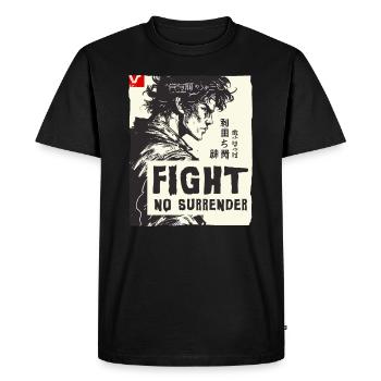 Bataille asiatique d’arts martiaux - T-shirt Premium bio Homme - noir - Devant - Nico (187cm)