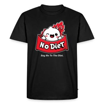 Dites non aux régimes : manger en s’amusant - T-shirt Premium bio Homme - noir - Devant - Nico (187cm)