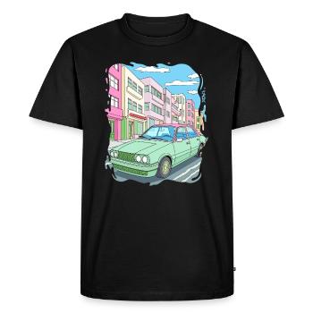 Candy Colored Road Cruiser Car - Men's Premium Organic T-Shirt - black - Front - Nico (187cm)