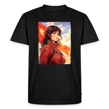 Propagande beauté : Filles socialistes - T-shirt Premium bio Homme - noir - Devant - Nico (187cm)