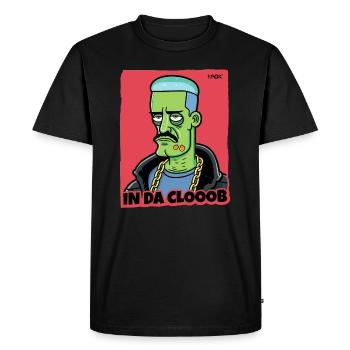 Dessin animé drôle cool de gars de gang dans le club - T-shirt Premium bio Homme - noir - Devant - Nico (187cm)