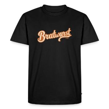 Bratwurst - Men's Premium Organic T-Shirt - black - Front - Nico (187cm)
