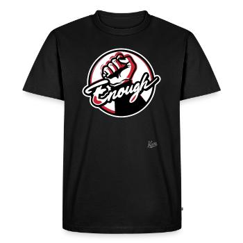 Fist in the air, enough is enough - Men's Premium Organic T-Shirt - black - Front - Nico (187cm)