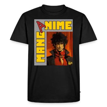 Anime manga : Le beau jeune seigneur - T-shirt Premium bio Homme - noir - Devant - Nico (187cm)