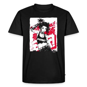 Future Punk Girl - Men's Premium Organic T-Shirt - black - Front - Nico (187cm)