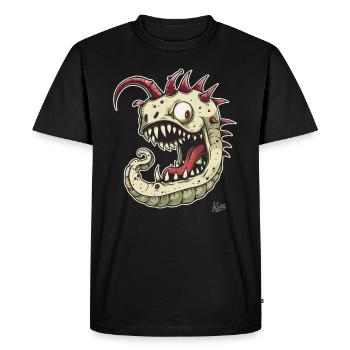 A strong, strange monster worm - Men's Premium Organic T-Shirt - black - Front - Nico (187cm)