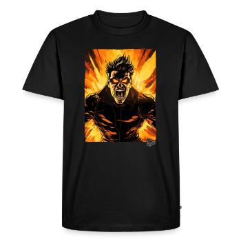 Super Héros de la colère : L’épidémie héroïque - T-shirt Premium bio Homme - noir - Devant - Nico (187cm)