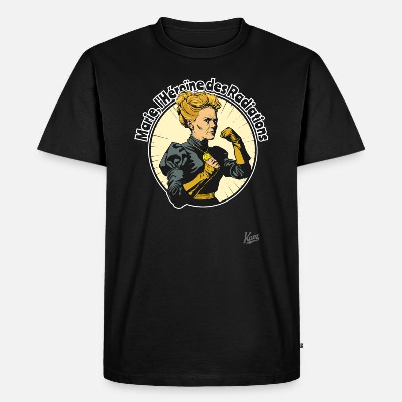 Marie - Die Heldin der Strahlung - Männer Premium Bio T-Shirt - Schwarz