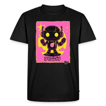 Japanese super robot: super disco funk - Men's Premium Organic T-Shirt - black - Front - Nico (187cm)