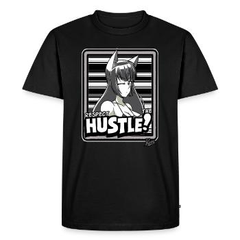 Japan Cartoon Girl : Respectez l’agitation - T-shirt Premium bio Homme - noir - Devant - Nico (187cm)