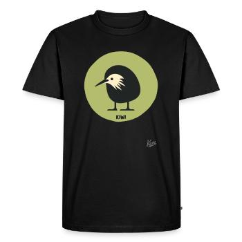 Abstract comic kiwi bird - Men's Premium Organic T-Shirt - black - Front - Nico (187cm)