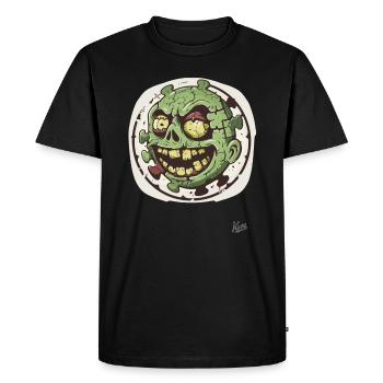 Stupid Funny Zombie Puzzle Head - Men's Premium Organic T-Shirt - black - Front - Nico (187cm)