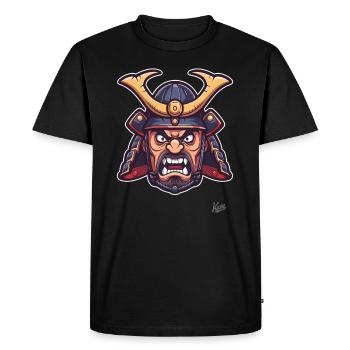 Shogun samouraï japonais Edo en colère - T-shirt Premium bio Homme - noir - Devant - Nico (187cm)
