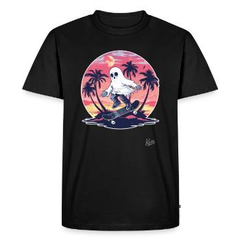 Skateboarding V ghosts - Men's Premium Organic T-Shirt - black - Front - Nico (187cm)