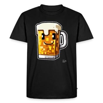 Pixel Artisan Beer - Men's Premium Organic T-Shirt - black - Front - Nico (187cm)
