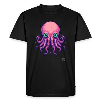 pieuvre de dessin animé coloré pieuvre - T-shirt Premium bio Homme - noir - Devant - Nico (187cm)