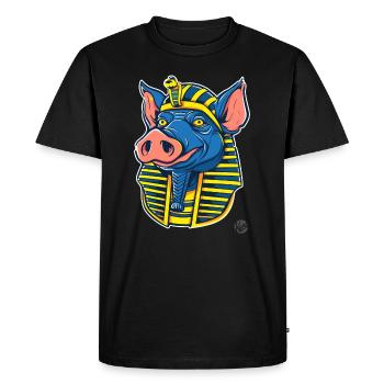 Pharaon Cochon - T-shirt Premium bio Homme - noir - Devant - Nico (187cm)