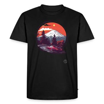 Mont Fuji JDM Racing Car - T-shirt Premium bio Homme - noir - Devant - Nico (187cm)