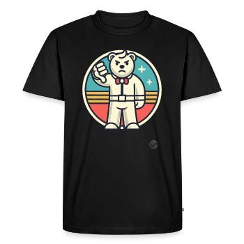 Mauvaise note, pouces vers le bas Rejeter l’ours - T-shirt Premium bio Homme - noir - Devant - Nico (187cm)