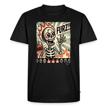 Squelette de pet allemand chaud - T-shirt Premium bio Homme - noir - Devant - Nico (187cm)