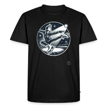 Boy skating in the spotlight - Men's Premium Organic T-Shirt - black - Front - Nico (187cm)