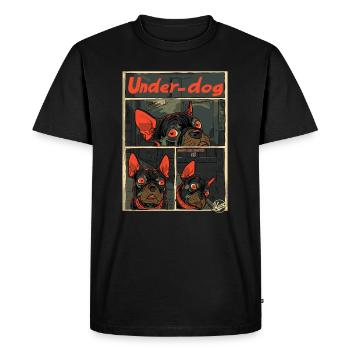 Le bouledogue français outsider - T-shirt Premium bio Homme - noir - Devant - Nico (187cm)