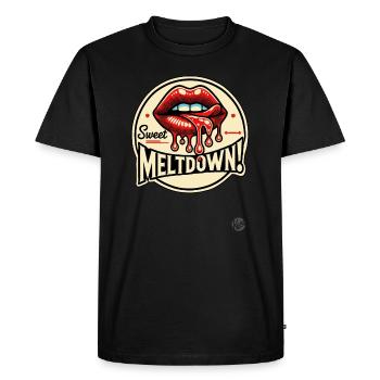 Sweet Kiss Lèvres Meltdown - T-shirt Premium bio Homme - noir - Devant - Nico (187cm)