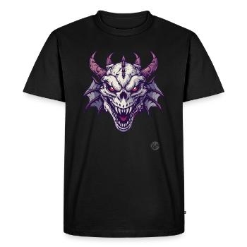 The horror of the skull dragon - Men's Premium Organic T-Shirt - black - Front - Nico (187cm)