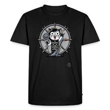 Chat de métal, on fait confiance au Death Metal - T-shirt Premium bio Homme - noir - Devant - Nico (187cm)