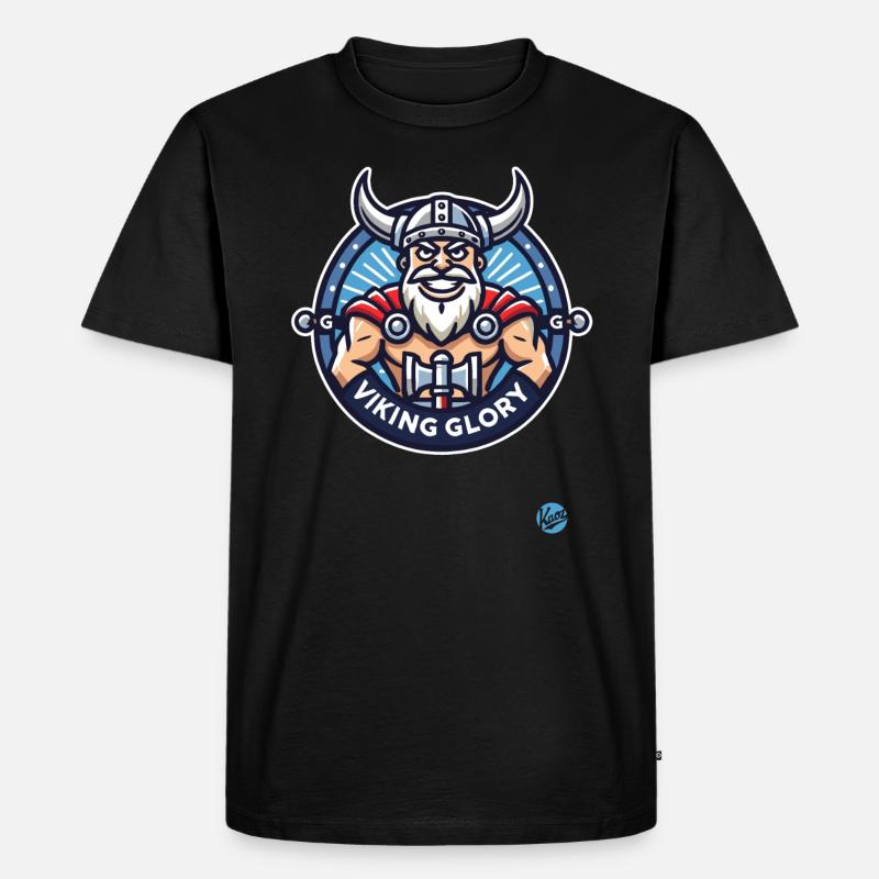 Wikinger-Ruhm - Männer Premium Bio T-Shirt - Schwarz