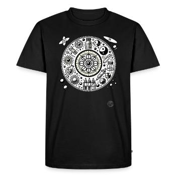 Nerds pour la science - T-shirt Premium bio Homme - noir - Devant - Nico (187cm)