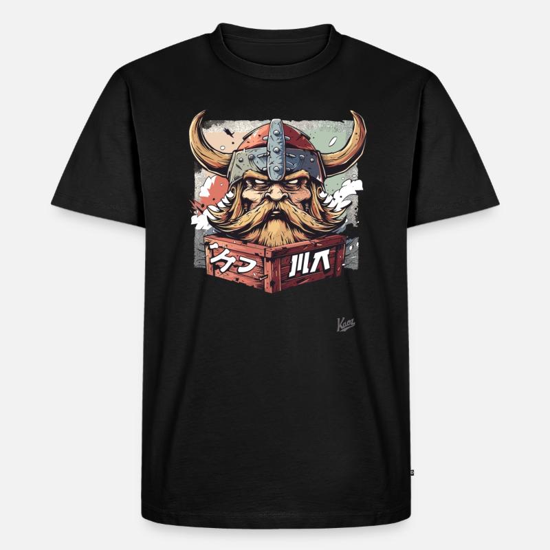Unboxing eines Wikinger-Kriegers - Männer Premium Bio T-Shirt - Schwarz