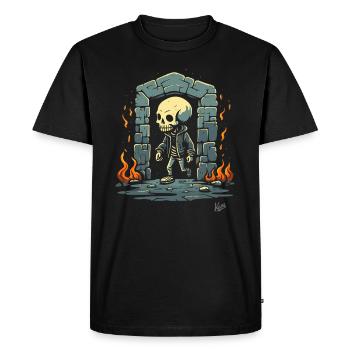 Donjon de squelettes Showtime - T-shirt Premium bio Homme - noir - Devant - Nico (187cm)
