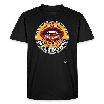 Tendres baisers et doux fondant - T-shirt Premium bio Homme - noir - Devant - Nico (187cm)